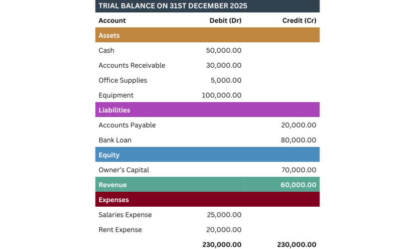Trial Balance Example